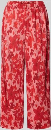 Pieces Regular Fit Culotte mit Allover-Muster Modell FLORA in Rot Melange, Gr&ouml;&szlig;e XL