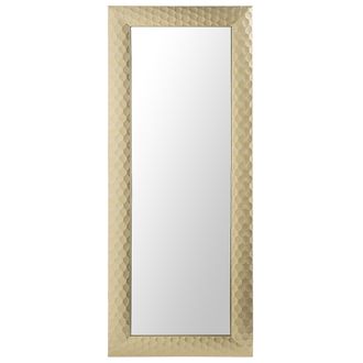 Beliani Beliani - Espejo De Pared Con Marco Sint&eacute;tico Dorado 50 X 130 Cm Rectangular Antibes