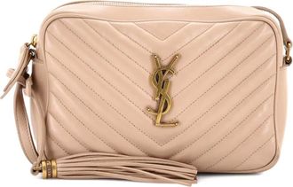 Saint Laurent Lou Camera Bag Matelasse Chevron leren kleine crossbodytas - Beige