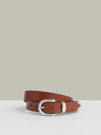 Reiss Tan Brown Leather Western Belt, 28
