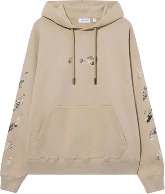 Off-white Spices Arrow Skate Hoodie - Heren - Hoodies - Beige - L - Katoen - Hoodies & sweatvesten
