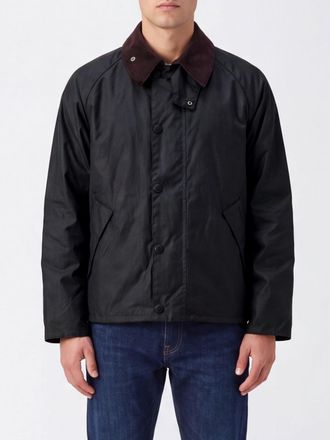 Barbour Giacca corta Transport in cotone cerato con colletto in velluto
