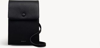 Radley London Black Leather Phone Bag With Adjustable Strap Mallow Street SS25 Radley