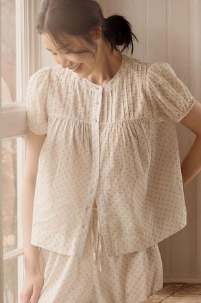 Damson Madder Meadow 100% Cotton Boxy Top