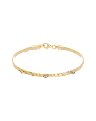 Meshmerise 18K Over Silver 0.05 Ct. Tw. Diamond Bangle