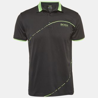 HUGO BOSS Boss By Hugo Boss Black Contrast Trim Jersey Polo T-Shirt