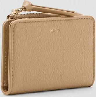 Mango Portafoglio piccolo similpelle beige - Donna - Taglia unica - MANGO