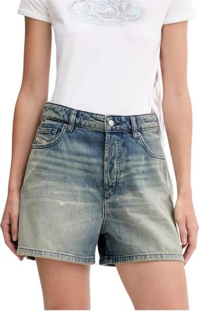 Diesel De-Jiro Shorts - Dames - Denim shorts - Blauw - W25 - Katoen - Korte Broeken