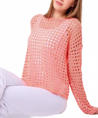 French Kyss Crochet Top In Apricot