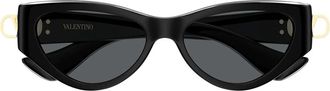 Valentino Sunglasses Vg0014 S 001 Black/Grey Women