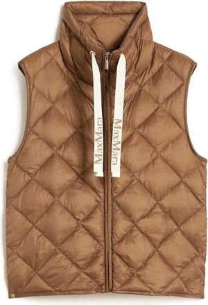 Max Mara Padded Vest In Water-Repellent Nylon Canvas