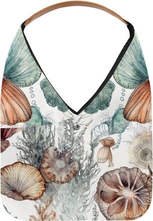 Generic Underwater World Animals Reusable Lightweight Grocery Bags - Foldable Into Compact Pouch, Washable & Sturdy, Multipurpose for Shopping and Travel