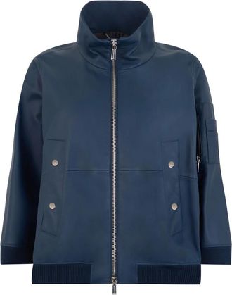Moorer Lightweight Jacket - female - Moorer - Leather Jackets - Blue - XS - Jackets