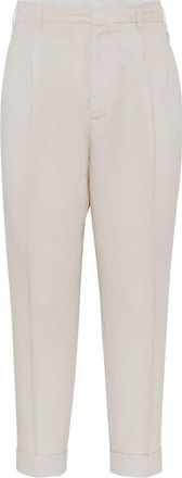 Brunello Cucinelli tapered tailored trousers - men - Linen/Flax/Cotton - 44 - Neutrals