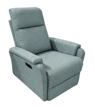 Home Heavenly Sill&oacute;n reclinable con palanca lateral en tela azul 102 x 76 x 80 cm