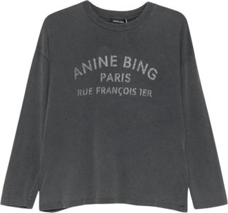 Anine Bing Mujer, Camisetas, Gris, Talla: L