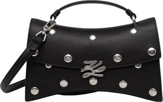 Karl Lagerfeld K Autograph Crossbody - Dames - Handtassen - Zwart - ONE Size - Leer - Tassen