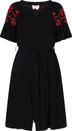 Usha Jurk Dames zwart/rood