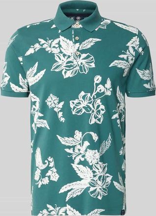 Lerros Modern Fit Poloshirt mit Label-Detail in Gruen, Gr&ouml;&szlig;e XXXL