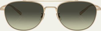 Oliver Peoples Rivetti Titanium Aviator Sunglasses