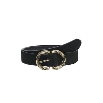 Only suede riem ONLFINE zwart/goudkleurig