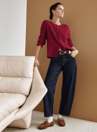 Mavi Womens Nica dark indigo jean Fit: Barrel leg, high rise