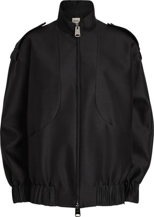 Khaite Sigi Wool and Silk-blend Jacket - Black - S (UK8-10 / S)