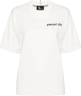 Moncler Daynamic Logo-Print Cotton T-Shirt - Womens - Cotton