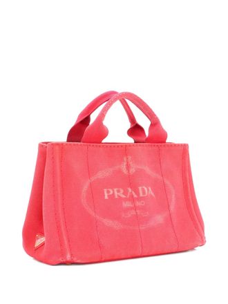 Prada Canapa Canvas Mini tote bag - Rosso
