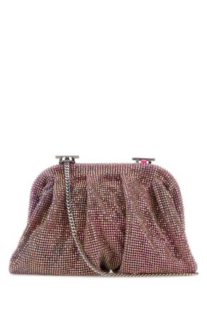 Benedetta Bruzziches Embellished Fabric Small Venus Clutch
