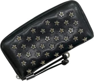 Jimmy Choo London Pre-owned Long wallet (bi-fold) - Dames - Vintage Accessoires - Zwart - ONE Size - Leer - Vintage