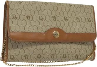 Dior Pre-owned Shoulder Bags, female, Beige, Size: ONE SIZE Pre-owned Vintage Shoulder Bag