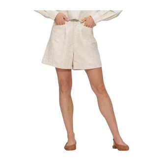 Amaya Amsterdam Dames, Korte broeken, Beige, Maat: S Linnen