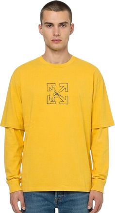 Off-white Yellow Relaxed Logo T-Shirt