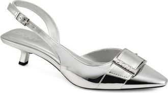 DKNY Naylor Pointed Toe Slingback Pump in Silver at Nordstrom, Size 7.5