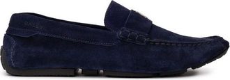 Bally Blue Leather Mens Moccassin