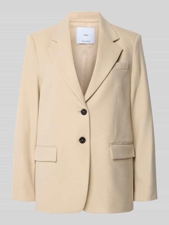 Mango Regular Fit Blazer mit Pattentaschen Modell PARIS in Beige, Gr&ouml;&szlig;e XL