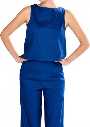 Sara Campbell Weston Sleeveless Top In Admiral Blue