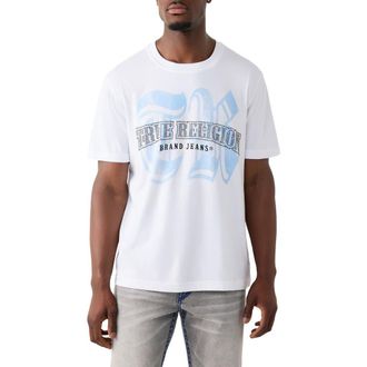True Religion Crystal Logo Graphic T-Shirt in Optic White at Nordstrom, Size Xxx-Large