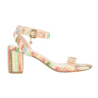Dune London Lo Memee geweven sandalen met halfhoge hak voor dames (Veelkleurig)