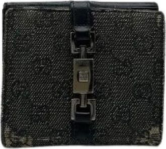 Gucci Pre-owned Wallets, female, Black, Size: ONE SIZE Pre-owned Leather Wallet