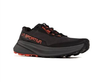 La Sportiva Mens Prodigio Running Shoes In Carbon/cherry/tomato