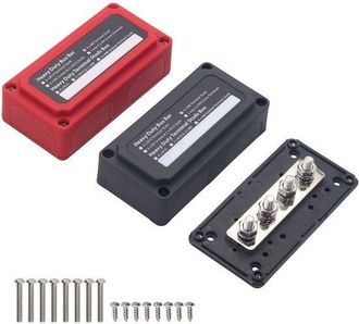OEM Abrazadera De Empalme - Abrazadera De Conexi&oacute;n - Cable De Conexi&oacute;n De Cobre De Alta Tensi&oacute;n De 300 A, 48 V Usp, 2 Piezas, Negro + Rojo