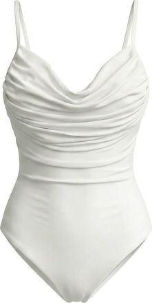 Brunna.Co Manta Sculpting Plunge One-Piece Recycled Swimsuit in White at Nordstrom, Size Medium