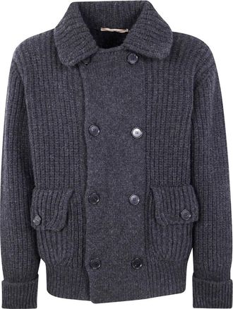 Nuur double-breasted ribbed cardigan - men - Wool - 50 - Grey