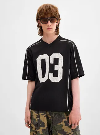 Djab Mens Number trim football jersey