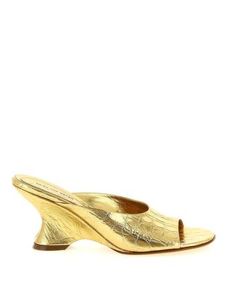 Dries Van Noten Curved Wedge Mules