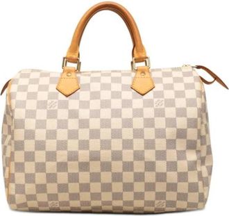 Louis Vuitton Pre-owned Speedy 30 - Dames - Vintage Handtas - Wit - ONE Size - Leer - Vintage