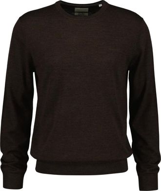 GANT Jersey de punto con cuello redondo - Knitwear - Hombre - Marr&oacute;n - 2XL