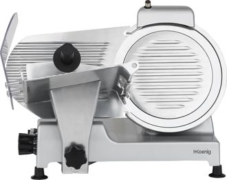H.Koenig Msx250 Cortafiambres El&eacute;ctrico, Cortafiambres Cuchilla Italiana Profesional, Potencia 240w, Motor As&iacute;ncrono 282 Rpm, Grosor Del Corte 0-12 Mm, Tecnolo